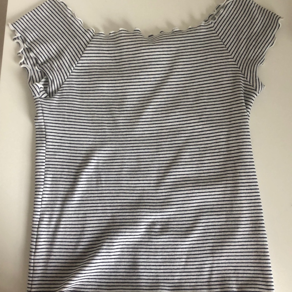 Ribbed Slightly Off the Shoulder Top